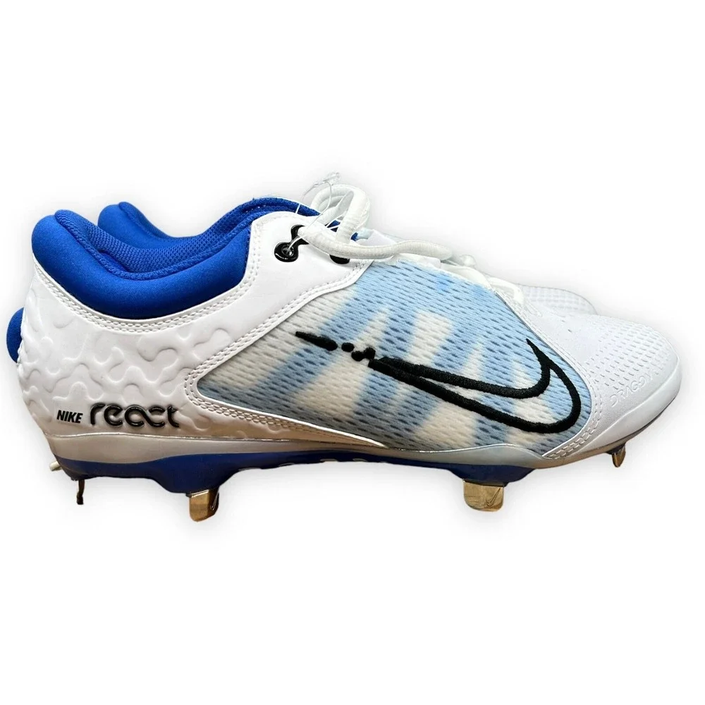 Nike Women's Baseball Cleats Softball Size 9.5 HyperDiamond‎ 4 Elite White Blue